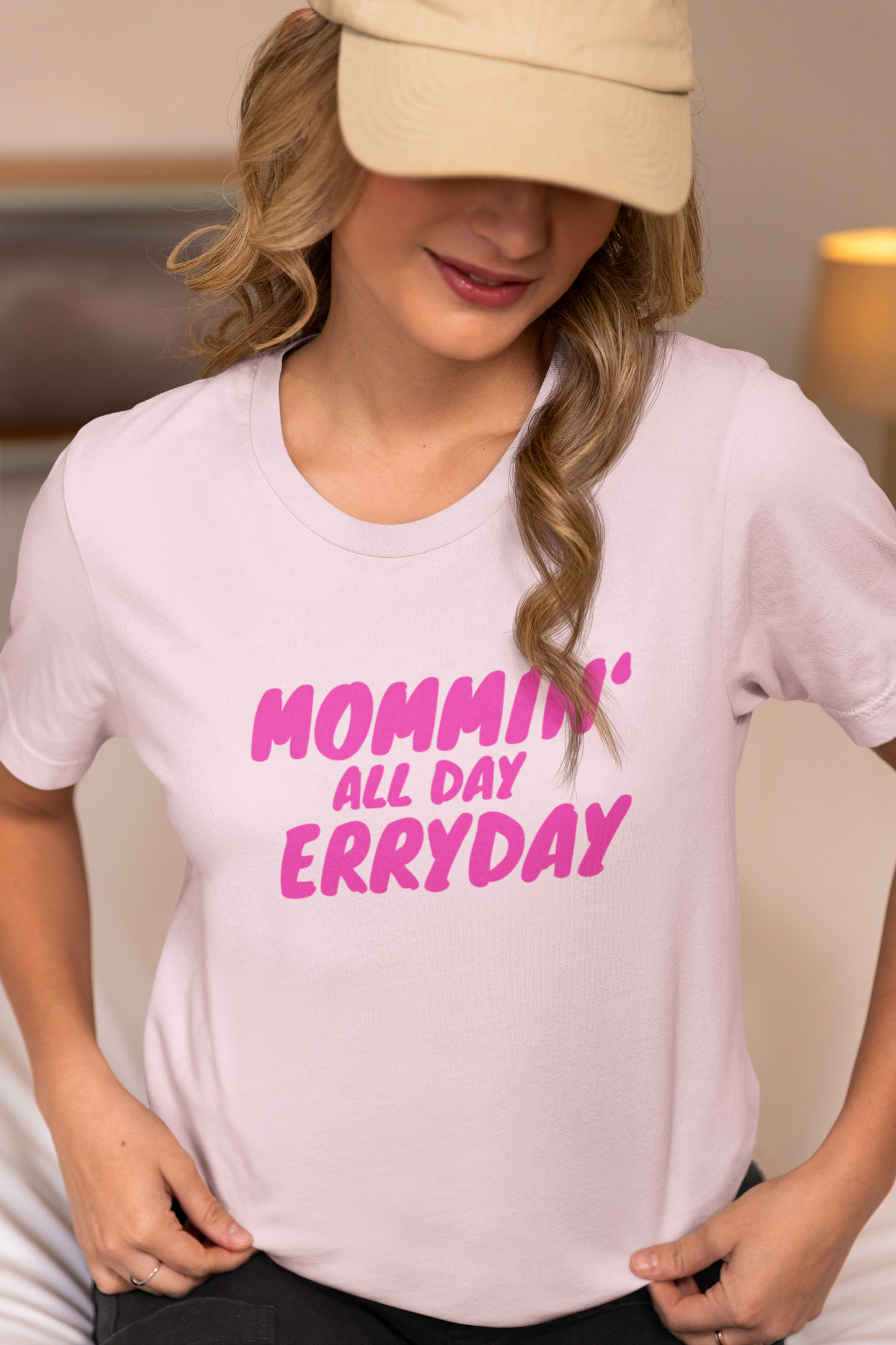 Mommin’ All Day Erryday - Bold Hot Pink Mom Life Oversized Shirt for Mothers